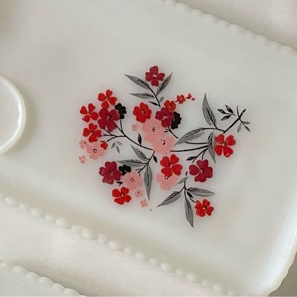 Anchor Hocking Fire King Primrose & Fleurette Snack PLATES ONLY - Picture 5 of 16